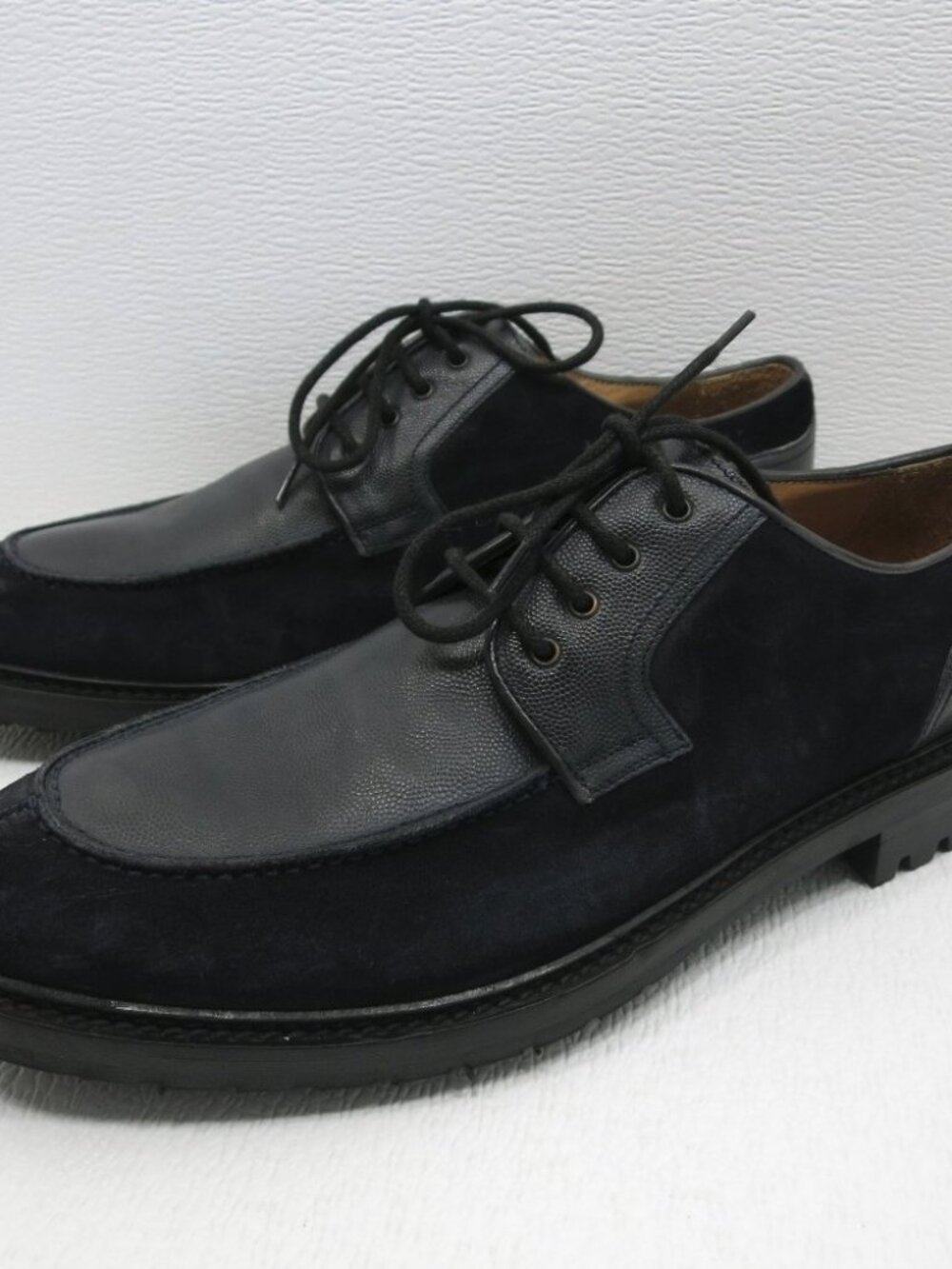 Maestria Black Suede Leather Dress Oxfords Men's Formal footwear Shoes Sz 44 11